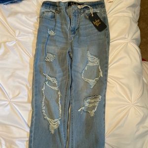 Indigo Rein Ripped Mom Jeans, Size 3/25